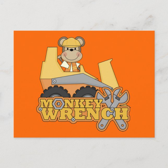 Carte Postale T-shirts et cadeaux Monkey Wrench Bulldozer (Devant)