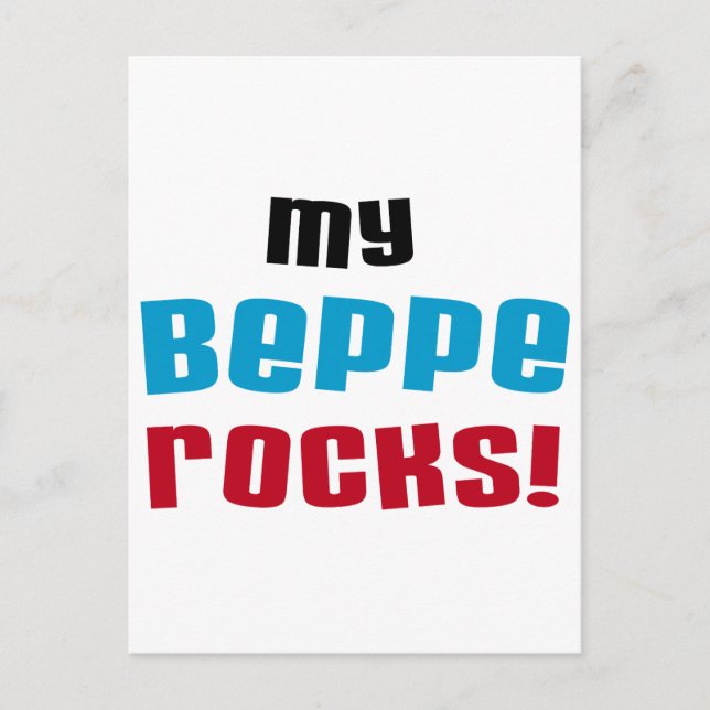 Carte Postale T-shirts et cadeaux My Beppe Rocks (Devant)