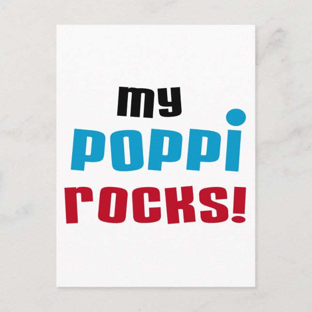 Carte Postale T-shirts et cadeaux My Poppi Rocks (Devant)