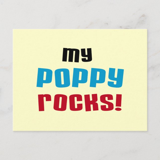 Carte Postale T-shirts et cadeaux My Poppy Rocks (Devant)