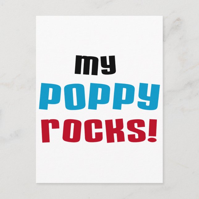 Carte Postale T-shirts et cadeaux My Poppy Rocks (Devant)