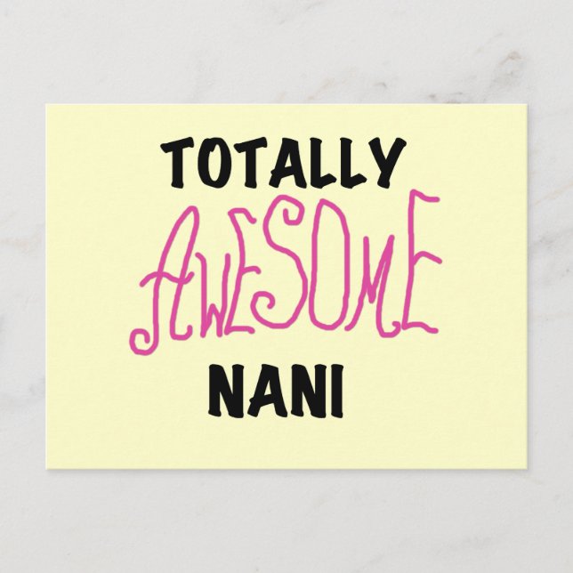 Carte Postale T-shirts et cadeaux Nani roses absolument géniaux (Devant)