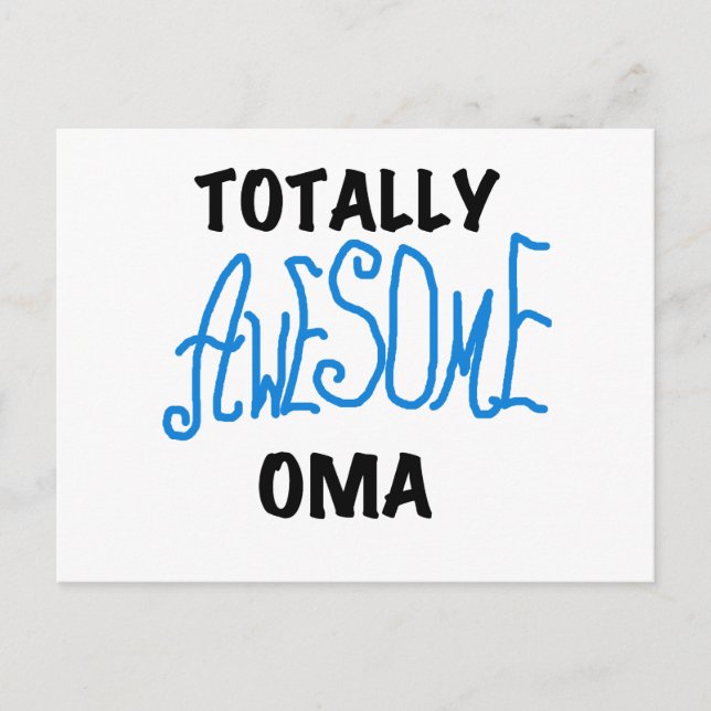 Carte Postale T-shirts et cadeaux Oma Blue totalement géniaux (Devant)