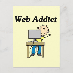 Carte Postale T-shirts et Cadeaux pour Accro du Web