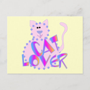 Carte Postale T-shirts et Cadeaux pour Amoureux de Chats Roses