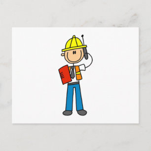 Carte Postale T-shirts et cadeaux pour contremaîtres de construc
