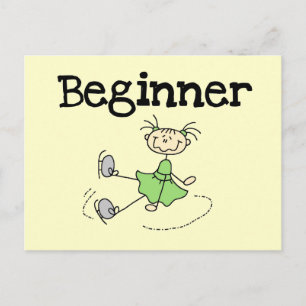 Carte Postale T-shirts et cadeaux pour débutants de patinage sur