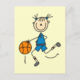 Carte Postale T-shirts et Cadeaux pour Joueuses de Basket-ball F