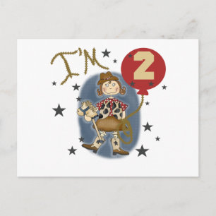 Carte Postale T-shirts et cadeaux pour la fille-fille 2e anniver