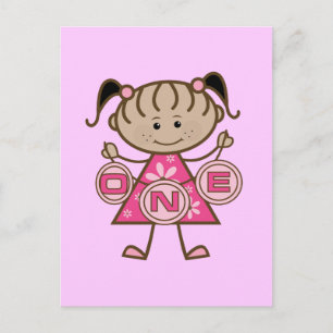 Carte Postale T-shirts et cadeaux pour la petite fille 1er anniv