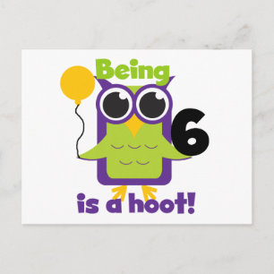 Carte Postale T-shirts et cadeaux pour le 6e anniversaire de Hoo