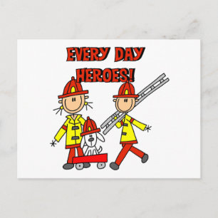Carte Postale T-shirts et cadeaux pour les héros pompiers