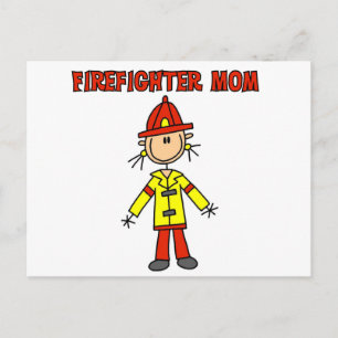 Carte Postale T-shirts et Cadeaux pour Maman Pompiers