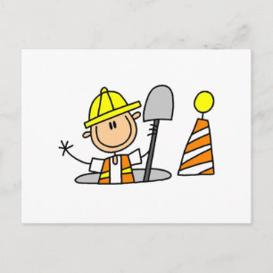 Carte Postale T-shirts et cadeaux pour ouvrier du bâtiment dans