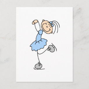 Carte Postale T-shirts et cadeaux pour patineuse artistique en r