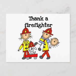 Carte Postale T-shirts et Cadeaux pour remercier un pompier