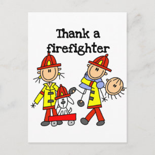 Carte Postale T-shirts et Cadeaux pour remercier un pompier