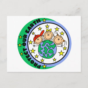 Carte Postale T-shirts et Cadeaux Protégeons Notre Terre