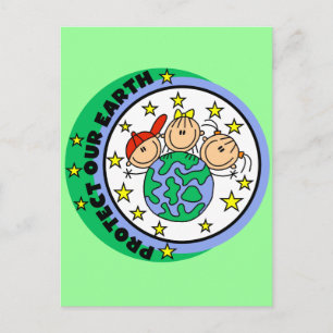 Carte Postale T-shirts et Cadeaux Protégeons Notre Terre