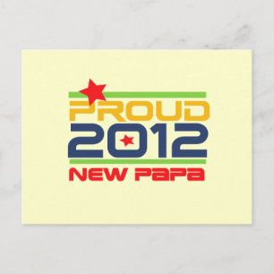 Carte Postale T-shirts et cadeaux Proud New Papa 2012
