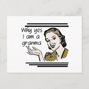 Carte Postale T-shirts et cadeaux Retro Granma