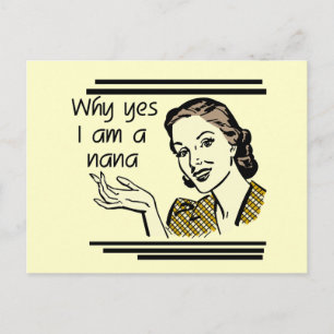 Carte Postale T-shirts et cadeaux Retro Nana