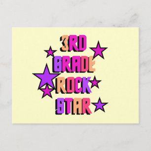 Carte Postale T-shirts et cadeaux Rock Star de 3e année