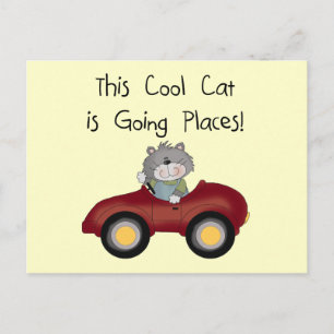 Carte Postale T-shirts et cadeaux rouges allants de voiture