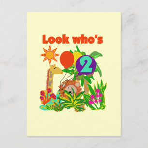 Carte Postale T-shirts et cadeaux Safari 2e anniversaire