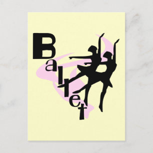 Carte Postale T-shirts et cadeaux Silhouette Ballet