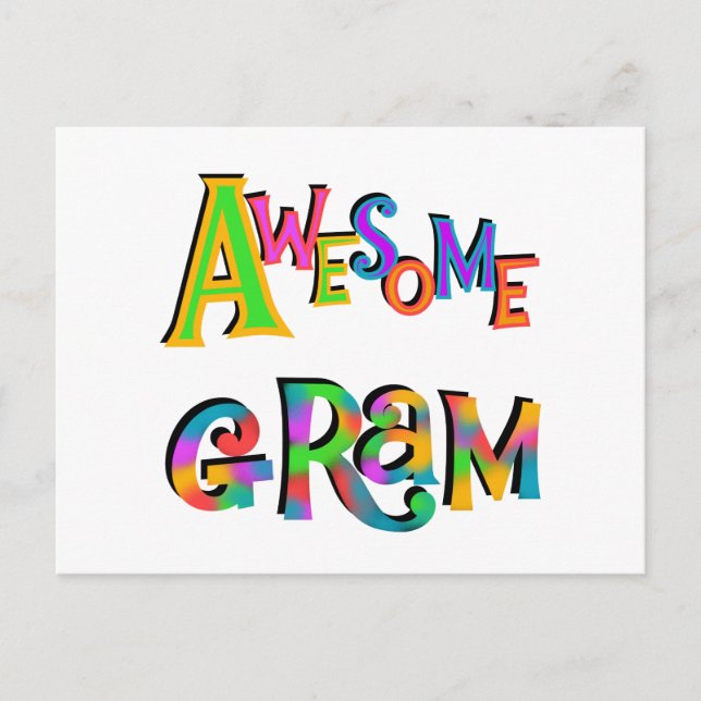 Carte Postale T-shirts et cadeaux superbes Gram (Devant)