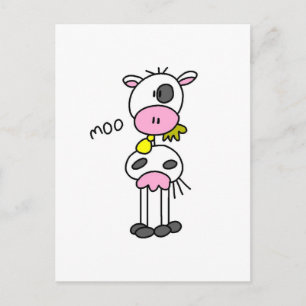 Carte Postale T-shirts et cadeaux Vache dit Meuh