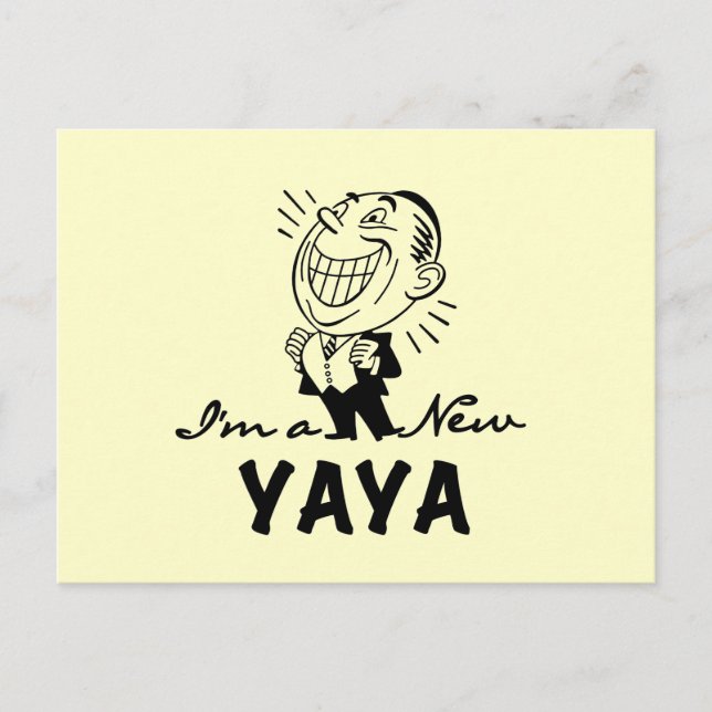 Carte Postale T-shirts et cadeaux Yaya Yaya souriants (Devant)