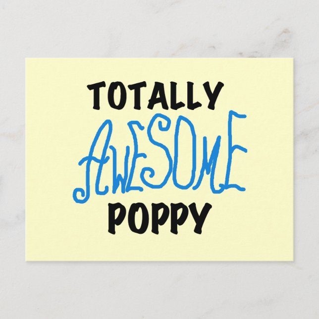 Carte Postale T-shirts et GIfts Poppy absolument géniaux (Devant)