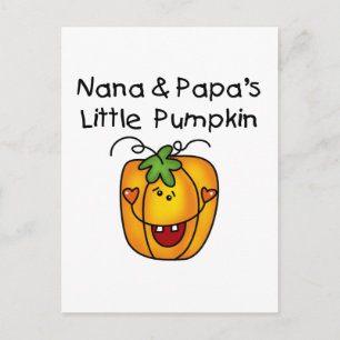 Carte Postale T-shirts Nana et Papa's Little Citrouille