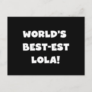 Carte Postale T-shirts noir et blanc du Meilleur-est Lola du