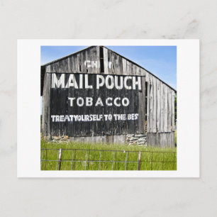 Carte Postale Tabac à pochette à mâcher, vieille grange
