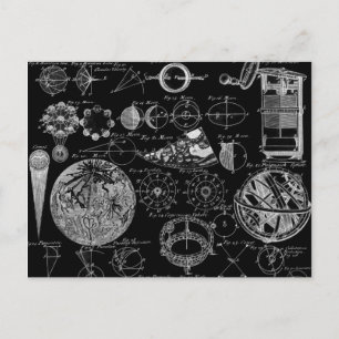 Carte Postale Table d'astronomie