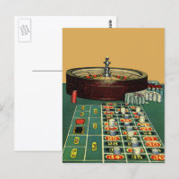 Table de roulette vintage jeu de casino, jetons de