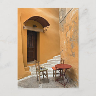 Carte Postale Table de trottoir, Canée, Crète, Grèce