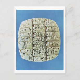 Carte Postale Table des comptes avec script cuneiform, c.2400 BC