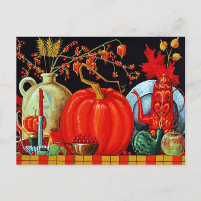 Carte Postale Table festive d'automne (Devant)