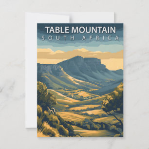 Carte Postale Table Mountain Afrique du Sud Vintage