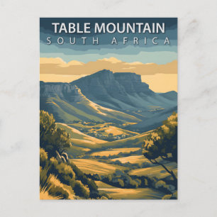 Carte Postale Table Mountain Afrique du Sud Vintage