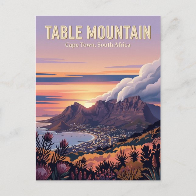Carte Postale Table Mountain, Le Cap, province du Cap-Occidental (Devant)