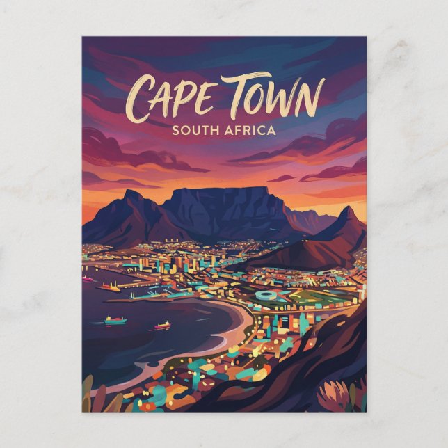 Carte Postale Table Mountain Skyline Afrique du Sud (Devant)