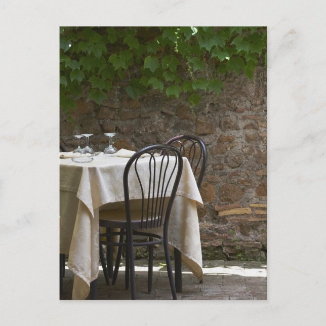 Carte Postale table romantique pour deux (Devant)