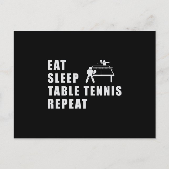 Carte Postale Table Tennis Paddle Ping Pong Répéter Drôle Cadeau (Devant)
