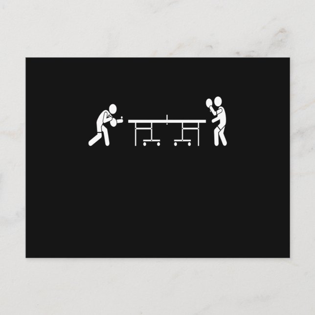 Carte Postale Table tennis players Ping Pong (Devant)
