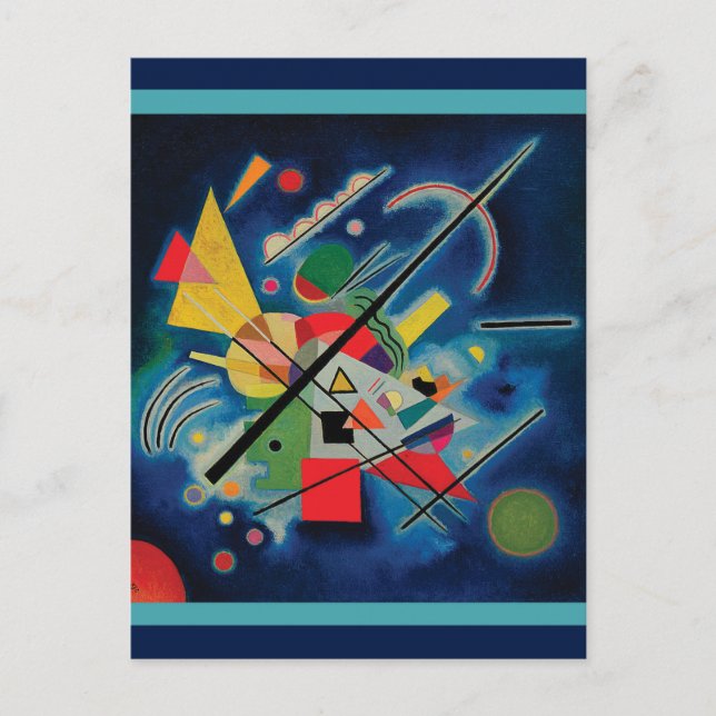 Carte Postale Tableau bleu de Wassily Kandinsky (Devant)